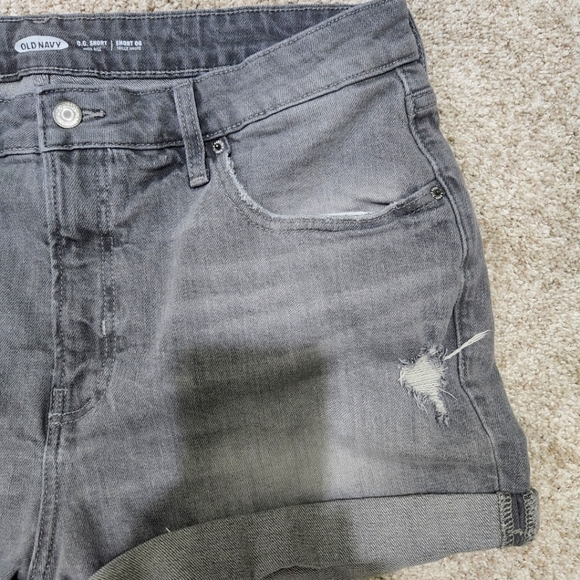 Old Navy O.G. short high rise. grey jean denim shorts - Picture 3 of 8
